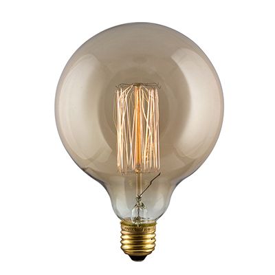 G791A - Amber CB Filament Maxi Globe E27 60w