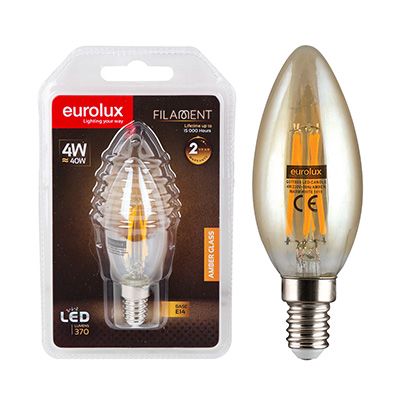 G511SES - Amber LED Filament Candle E14 4w