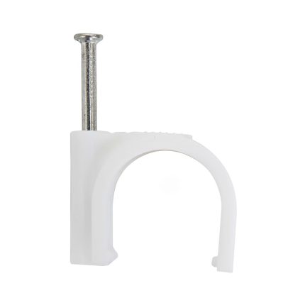 EA170WH - Cable clips RND 20.0mm (50 Pack)