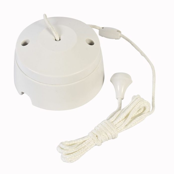 EA174K - Ceiling Pull Switch White 1 Way (A020 A & T)