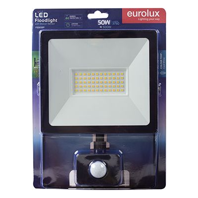 FS305BP - LED 50w Floodlight Black with Sensor Blister