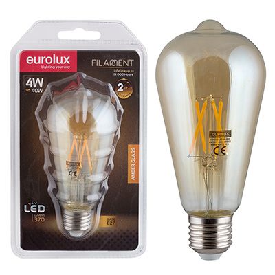 G513ES - LED Amber Filament Pear Nipple E27 4w