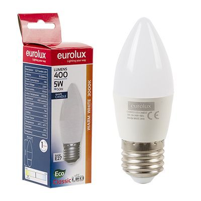 G1097ES - LED Candle Core E27 5w 3000K Single Box