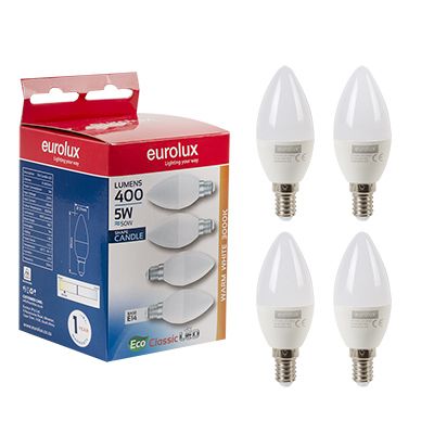 G1103SES - LED Candle E14 5w 3000K 4 Pack