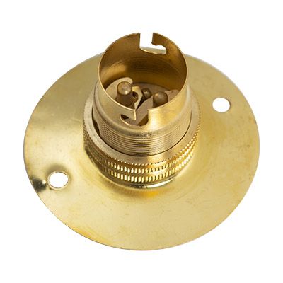 CO22BRK - Lampholder B22 Brass 63mm Batten