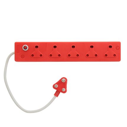 EM19K - Multi Plug 5 Way 5x16A Dedicated Red