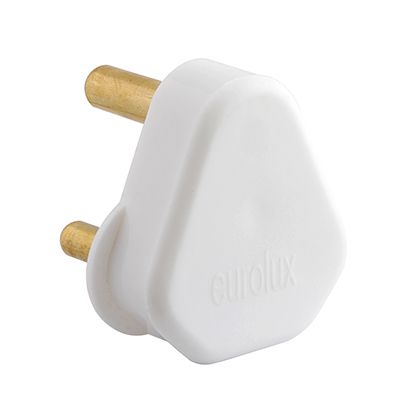 EP8S - PLUG TOP 16A WHITE NYLON SOLID PIN